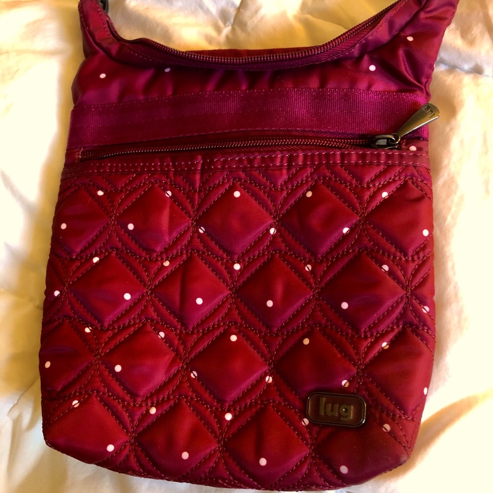 Lug cranberry small handbag